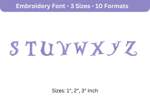 AliceFont Uppercase S to Z: A Thoughtful Embroidery Font for Meaningful Gifts