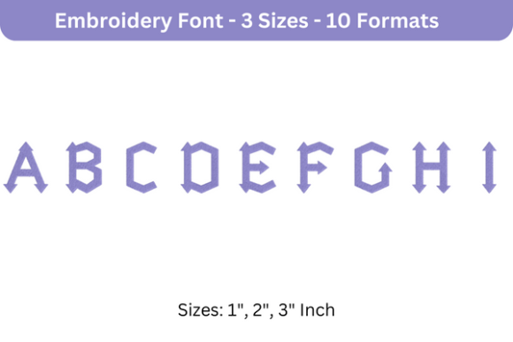 Arrowhead Lake Font Uppercase A to I