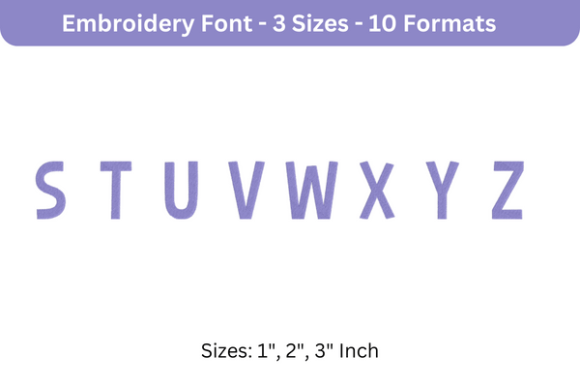 Bimbo Font Uppercase S to Z Review: Sweet Embroidery Font