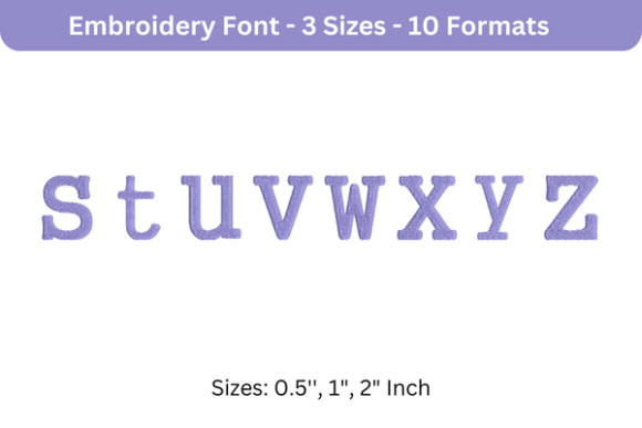 Executive Font Lowercase S to Z: A Seasonal Embroidery Review
