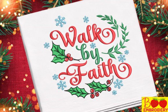 Walk by Faith Embroidery Design for Etsy Sellers